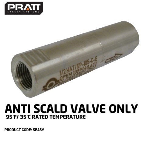 PRATT ANTI SCALD VALVE ONLY 95 F/ 35 C RATED TEMPERATURE 